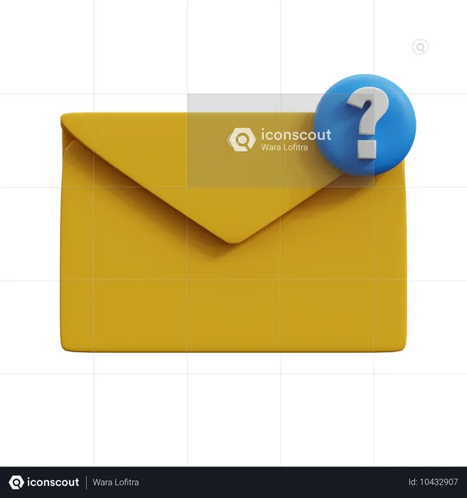 Question par e-mail  3D Icon