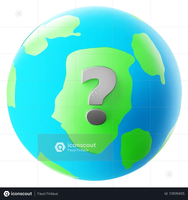 Question Globe  3D Icon