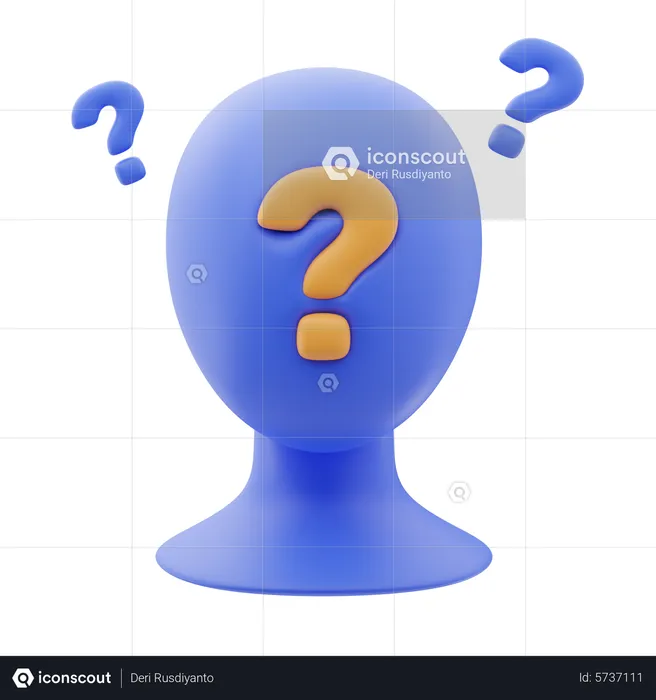 Question Head  3D Icon