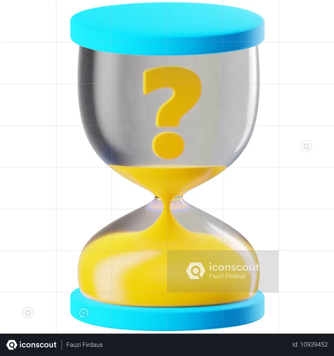 Question Hourglass  3D Icon