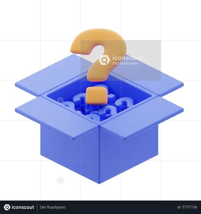 Question In Box  3D Icon