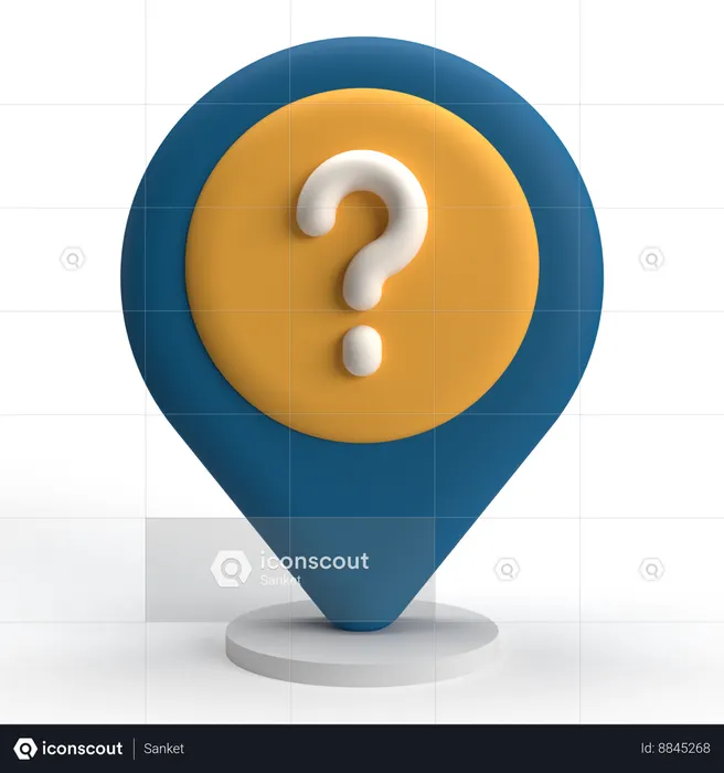 Question location  3D Icon
