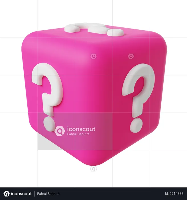 Question Mark Box  3D Icon