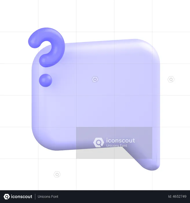 Comment Alt Question  3D Icon