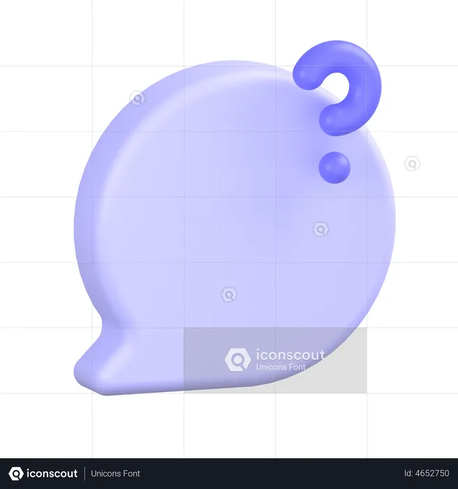 Comment Question  3D Icon