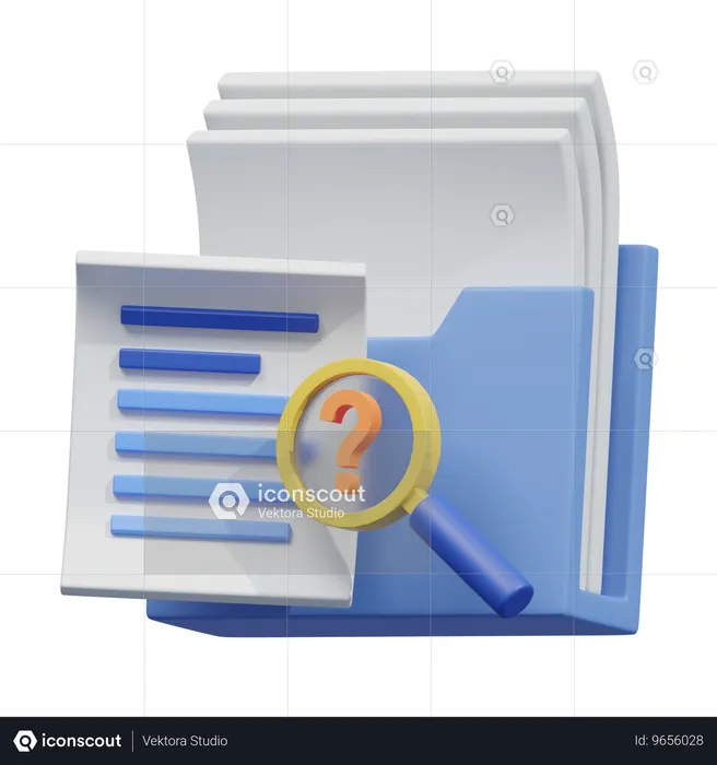 Question Mark Document  3D Icon