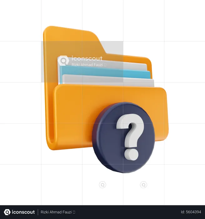 Question Mark File  3D Icon