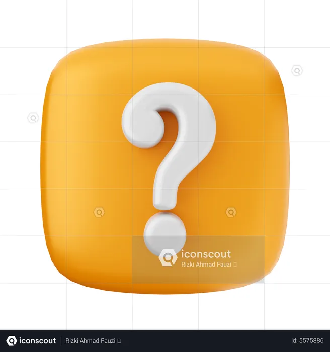 Question Mark Helping Robot  3D Icon