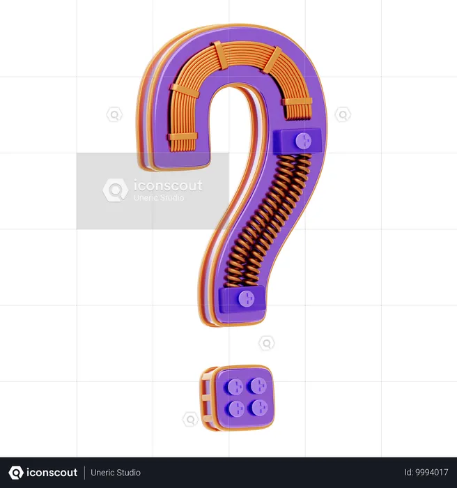 Question Mark Sign  3D Icon