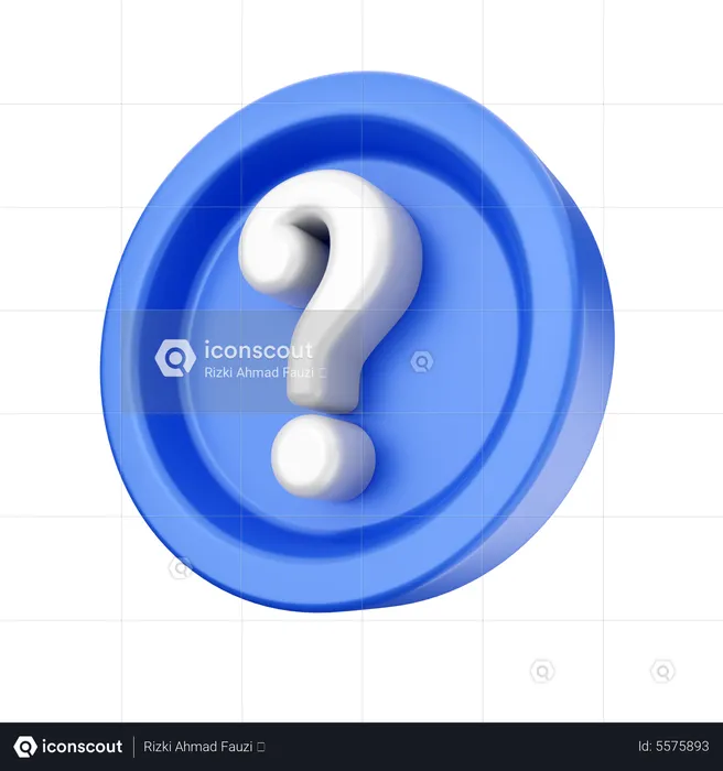 Question Mark Sign  3D Icon