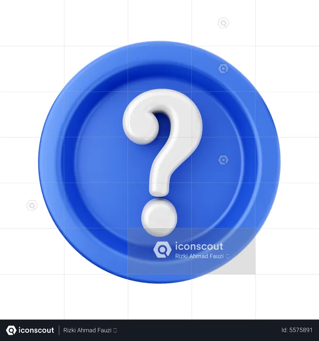 Question Mark Sign  3D Icon