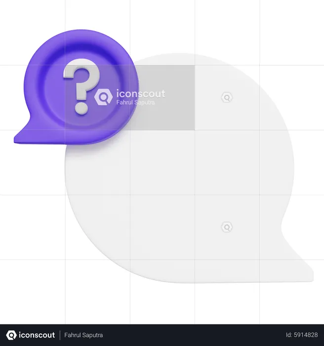 Question Mark Speech Bubble  3D Icon