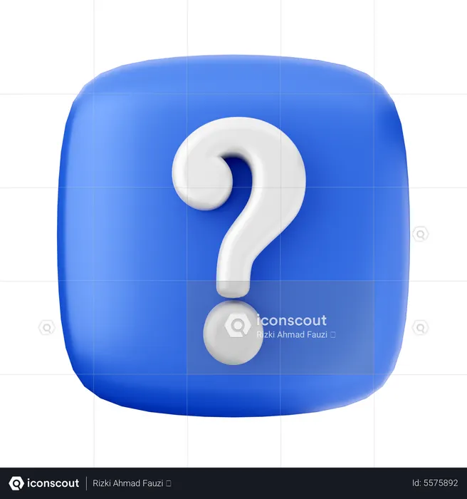 Question Mark Symbol  3D Icon