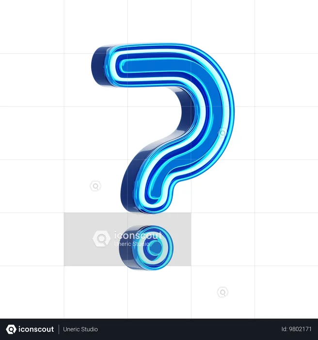 Question Mark Symbol Letter  3D Icon