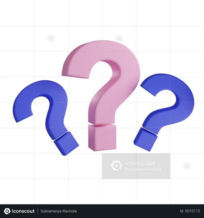 Question Marks  3D Icon