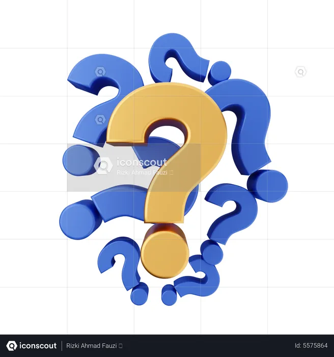 Question Marks  3D Icon