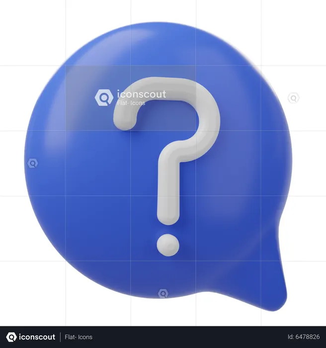 Message de questions  3D Icon