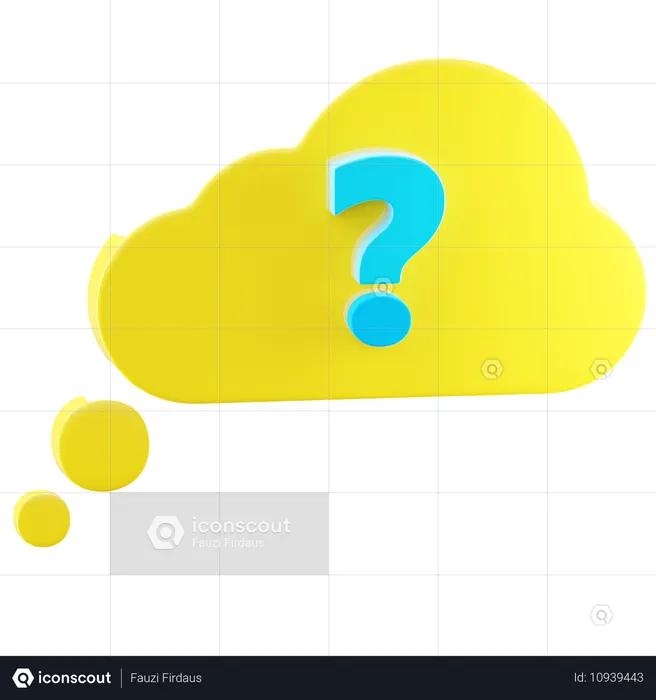 Nuage de questions pensé  3D Icon