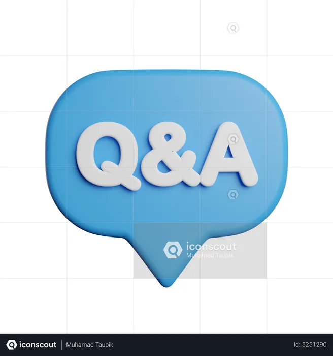 Question Réponse  3D Icon