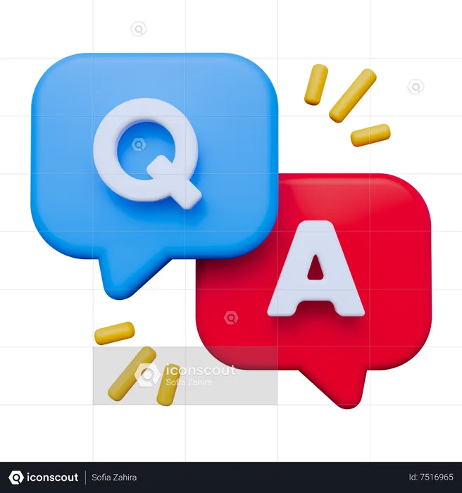 Question Réponse  3D Icon