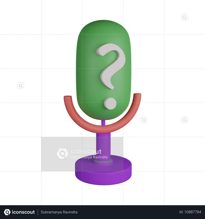 Question unique  3D Icon