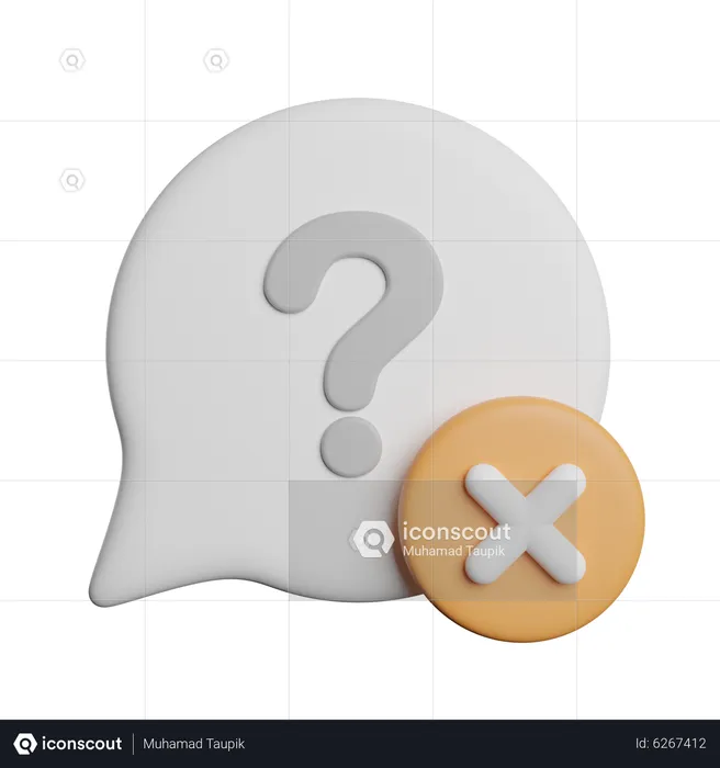 Questions Reject  3D Icon