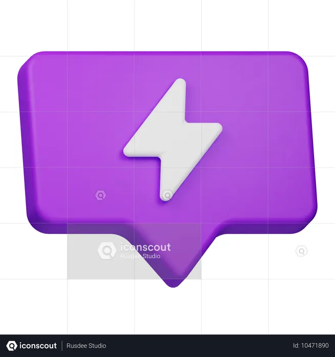 Quick Reply Chat  3D Icon