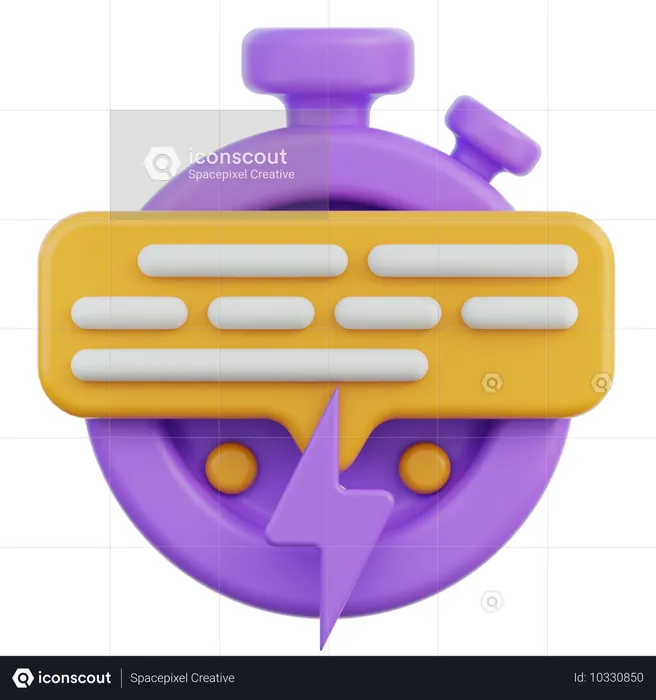 빠른 응답  3D Icon