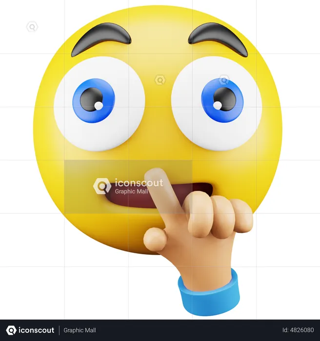 Quiet Hand Emoji Emoji 3D Icon