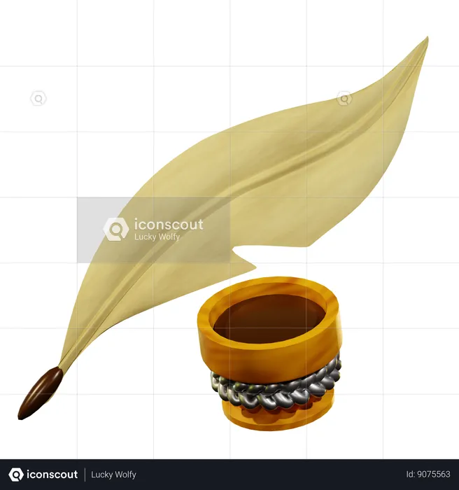 Quill Feather  3D Icon