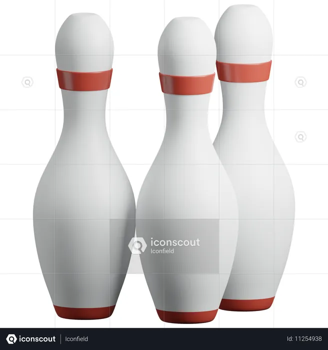 Quilles de bowling  3D Icon