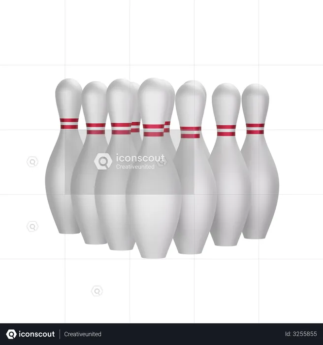 Quille de bowling  3D Illustration