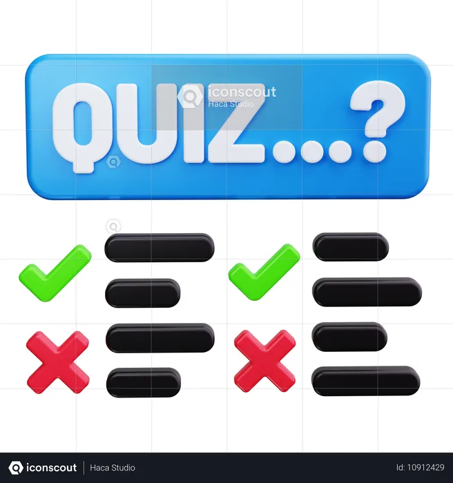 Quiz  3D Icon