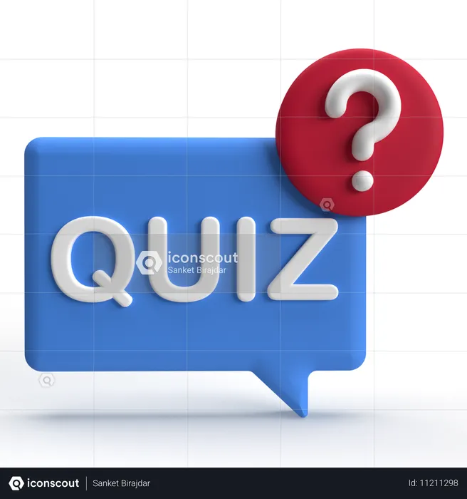 Quiz  3D Icon