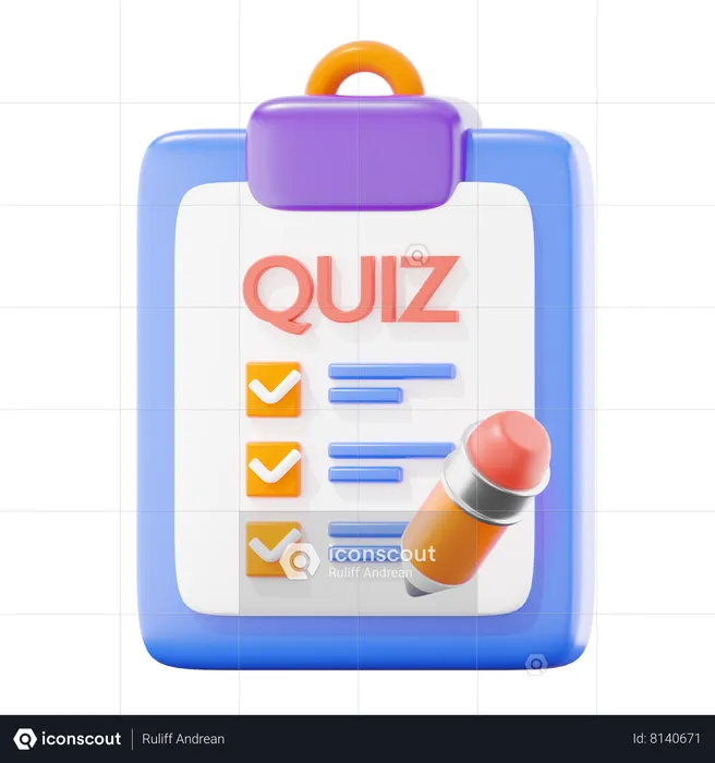 Quiz Board  3D Icon