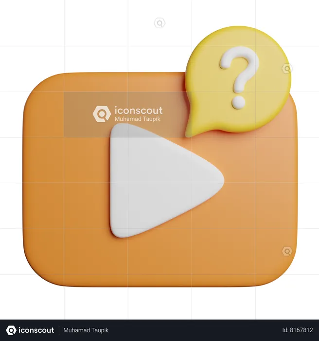 Quiz Video  3D Icon