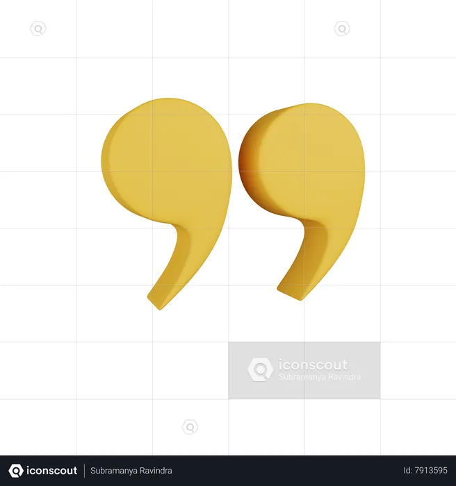 Quotation  3D Icon