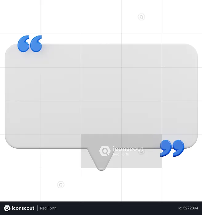 Quotation Bubble Chat  3D Icon