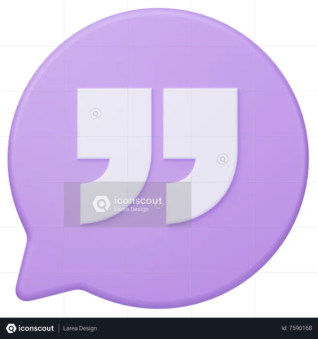 Quotation Message  3D Icon