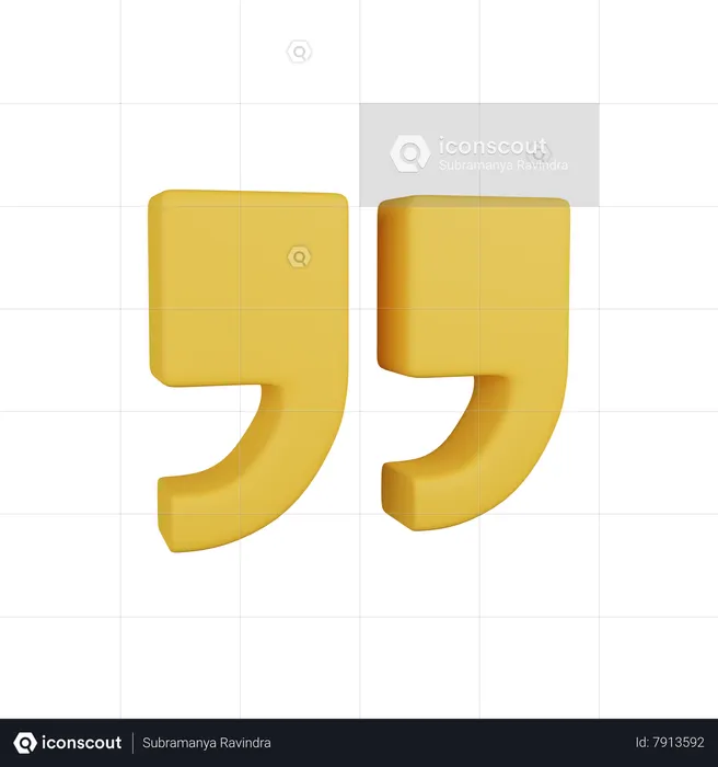 Quotations  3D Icon