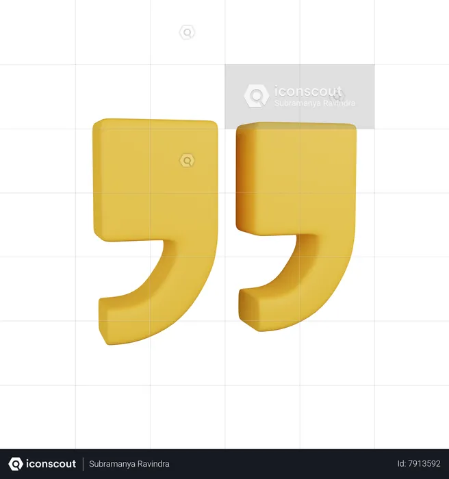 Quotations  3D Icon
