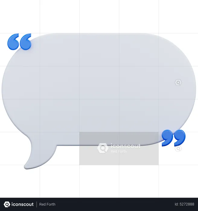 Quote Bubble Chat  3D Icon