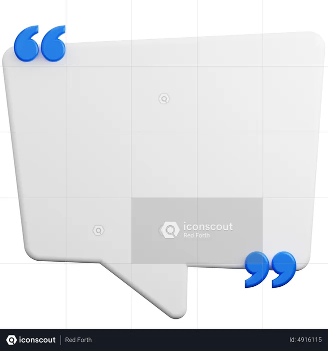 Quote Chat  3D Icon