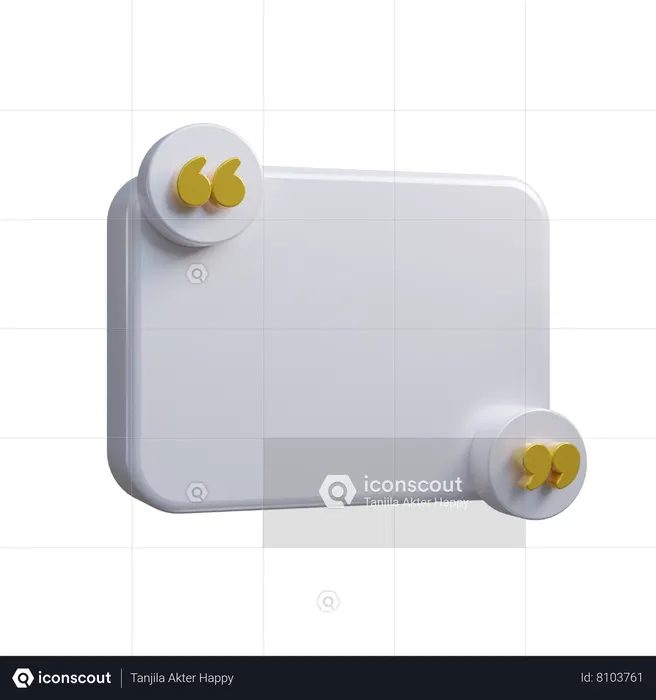 Quote Frame  3D Icon