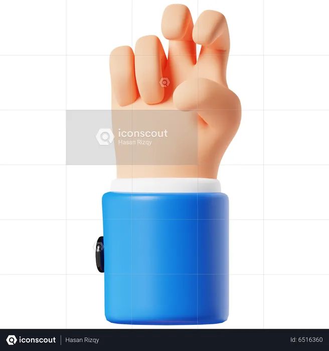Quote Hand Gesture  3D Icon