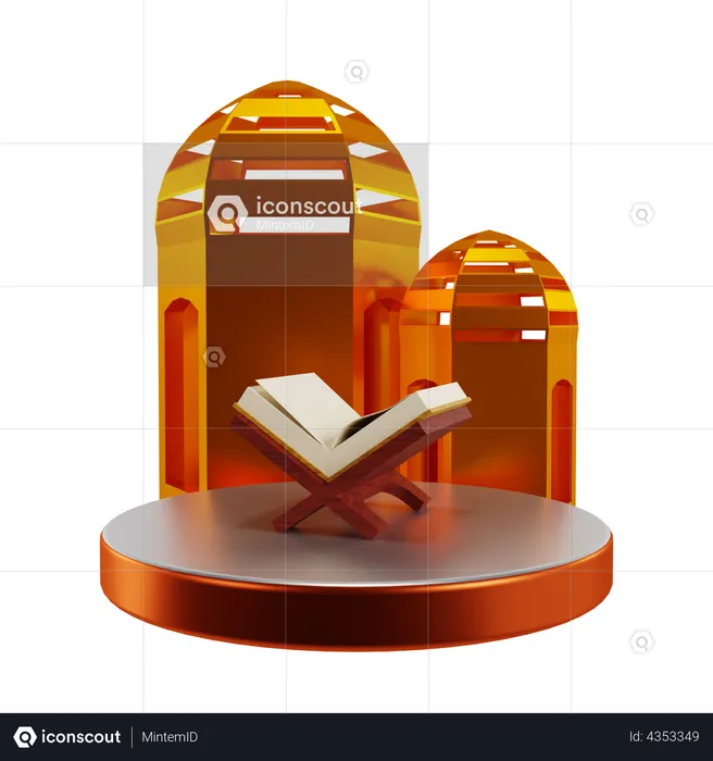 Quran Book  3D Illustration