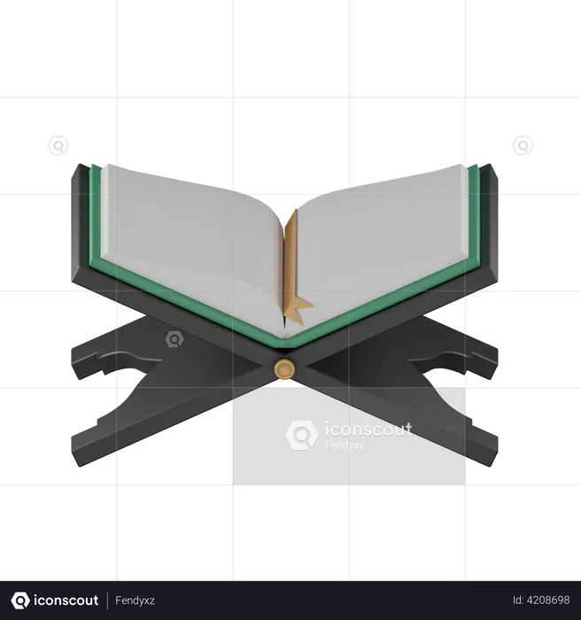 Quran Book  3D Illustration