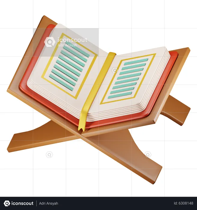 Quran Book Reading  3D Icon