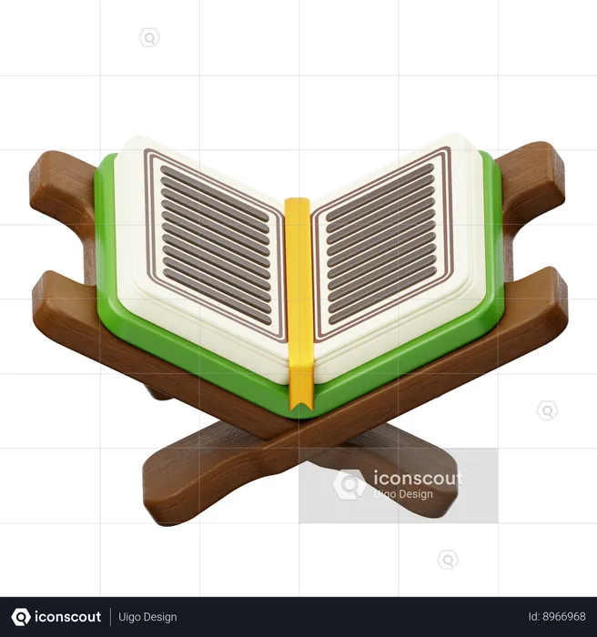 Qur'an with Stand  3D Icon