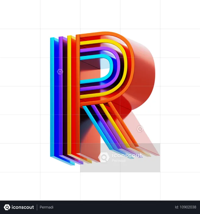 R  3D Icon